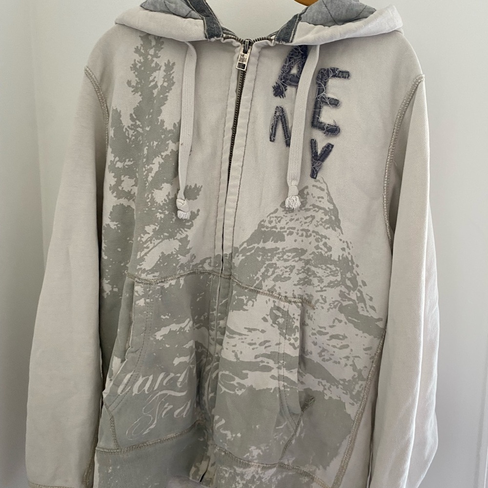 American Eagle Outfitters Gray Zip-Up Hoodie